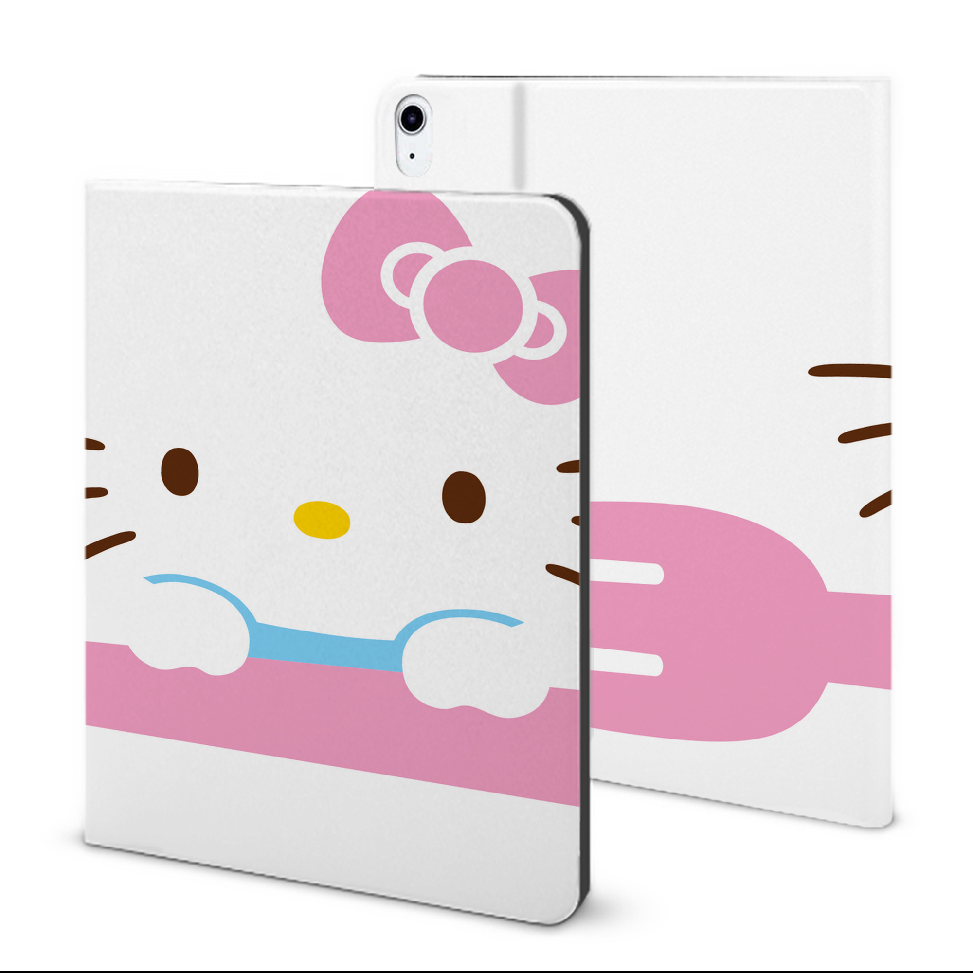 （画像用） Hello Kitty ハローキティ IPad ケース ブック型 PUレザー TPU 耐衝撃 軽量 薄型 ペン収納なし 全面保護 IPad 各モデル対応